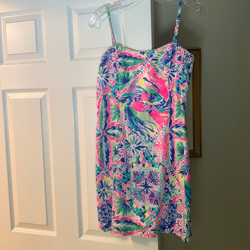 Lily Pulitzer Mini Dress with tie in back.